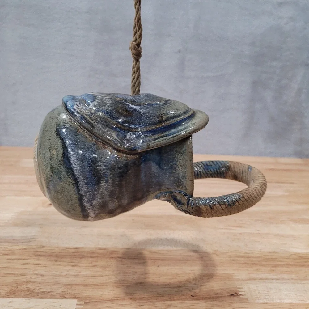 Pottery Bird Feeder or Planter Village Potter Colby Handmade